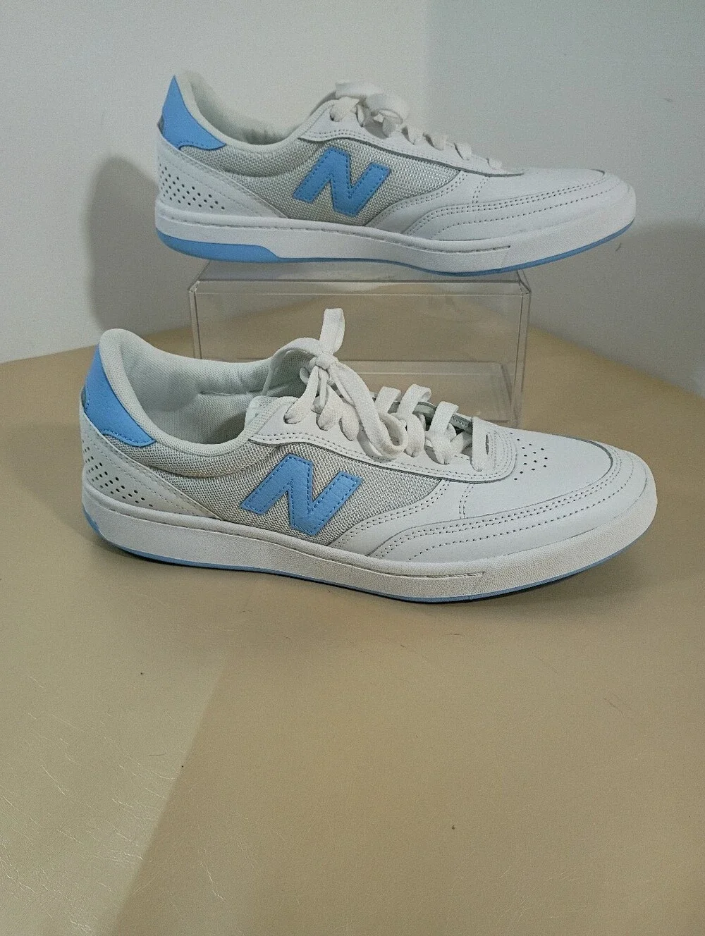 NEW BALANCE Mens SZ 10 D 440 WHITE BABY BLUE SKATE SHOE SNEAKER NM440ZMD
